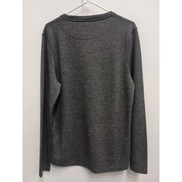 Omni-Wool Mens Base Layer T-Shirt Large Gray Wool Blend Long Sleeve Pullover - Picture 7 of 8